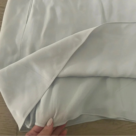 Chloe Cute Blue Viscose Blend Wing Sleeve Dress - Picture 6 of 8